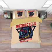 3D Helmet Letter Pink Quilt Cover Set Bedding Set Duvet Cover Pillowcase 462