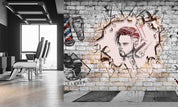 3D Barber Shop Hair Salon Haircut Specialist Wall Mural Wallpaper 7