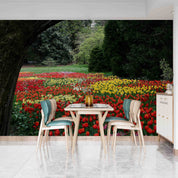 3D Tree Flower Nursery Tulip Trunk Wall Mural Wallpaper YXL 3022