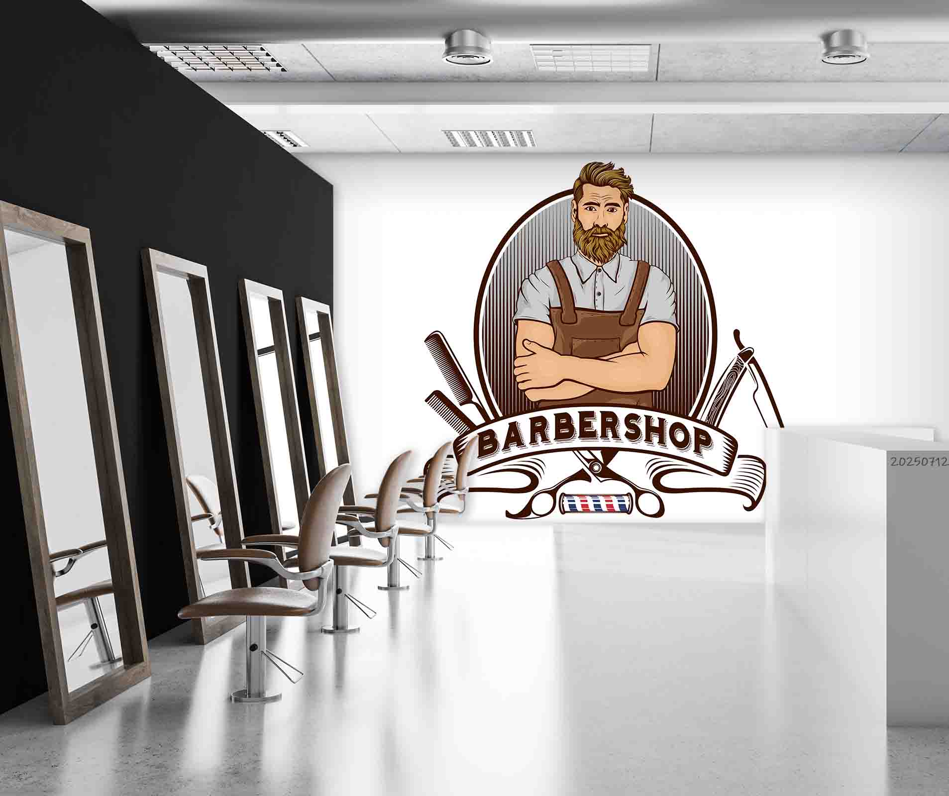 3D Salon Shop Beauty Salon Barber Shop Wall Mural Wallpaper 71