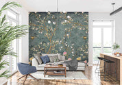3D Aged Care Retirement Home Gerocomium Rest Home Floral Bird Vintage Wall Mural Wallpaper 2