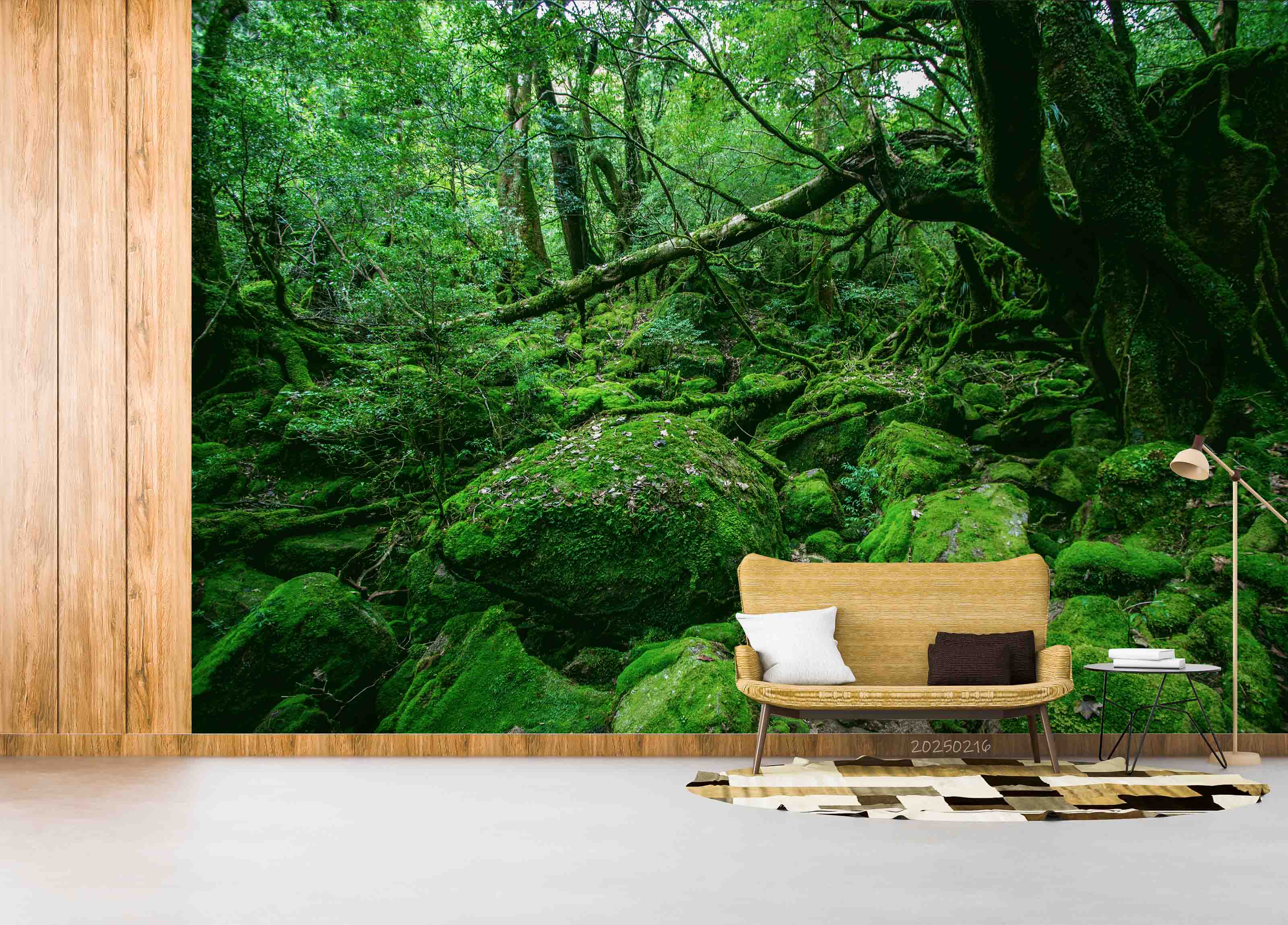 3D Green Forest Tree Scenery Wallpaper Wall Mural Wall Decor Wall Art Wall Sticker Remoable Wallpaper LQH