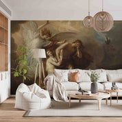 3D Oil Painting Woman Cloud Snake Stone Wall Mural Wallpaper YXL 2498