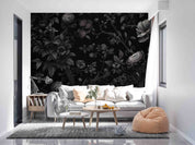 3D Vintage Black Floral Leaf Wallpaper Wall Mural Wall Decor Wall Art Wall Sticker Remoable Wallpaper