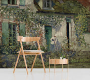 3D Oil Painting House Women Sweeping Wall Mural Wallpaper GD 2965- Jess Art Decoration
