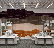 3D Office Business Commerce Mountain Clouds Wall Mural Wallpaper 12