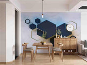 3D Modern Geometry Hexagons Background Wall Mural Wallpaper GD 3614- Jess Art Decoration