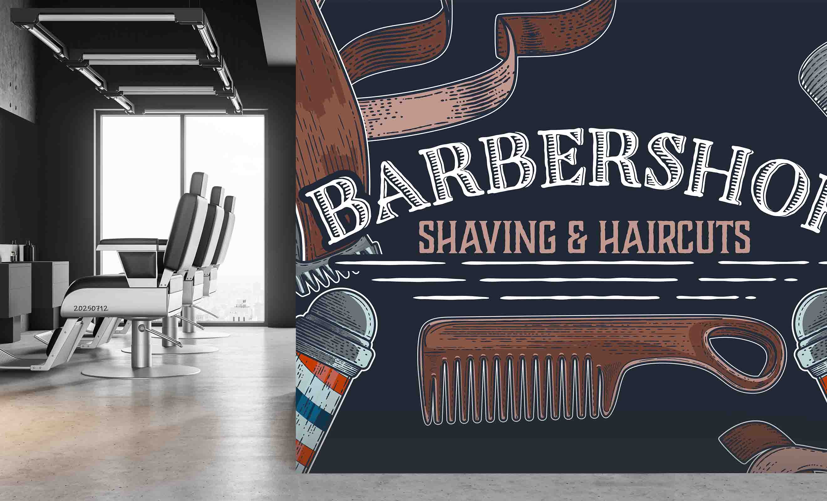3D Salon Shop Beauty Salon Barber Shop Wall Mural Wallpaper 33