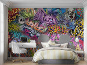 3D Abstract Art Graffiti Colorful Wall Mural Wallpaper GD 4435- Jess Art Decoration