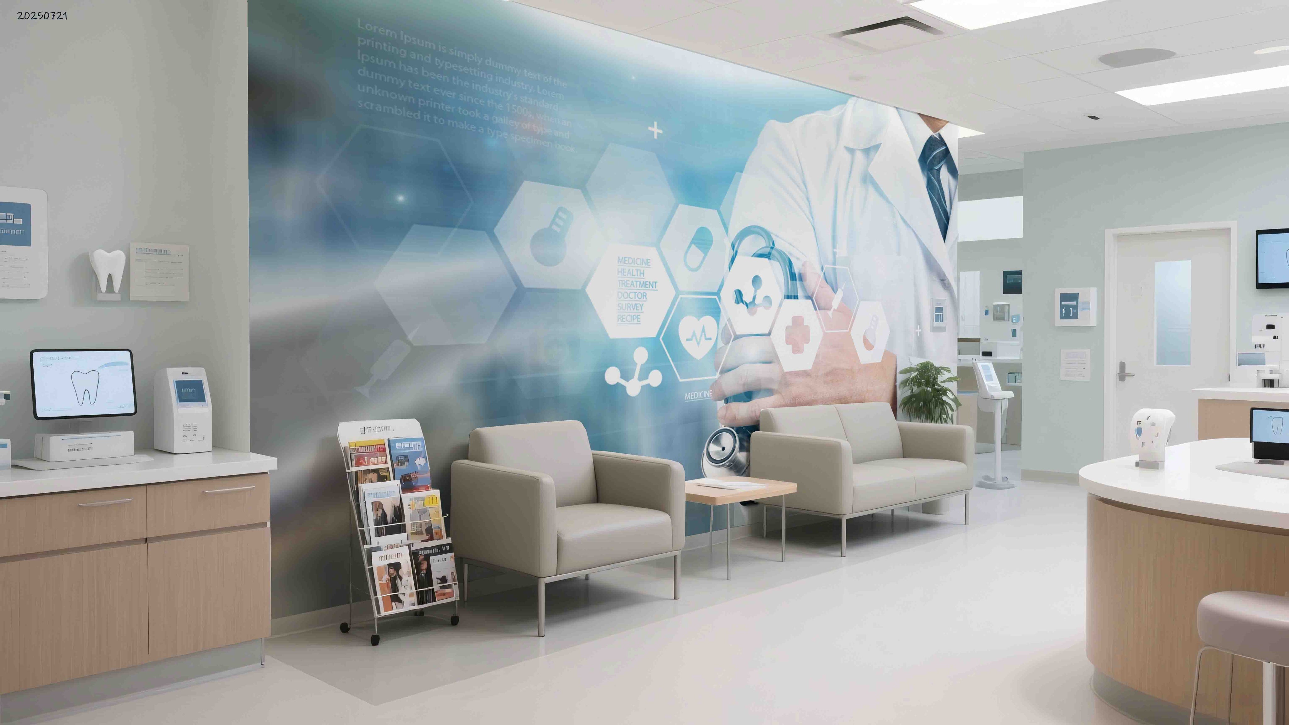 3D Clinic Hospital Rehabilitation Center Medical Healthcare Wall Mural Wallpaper 11