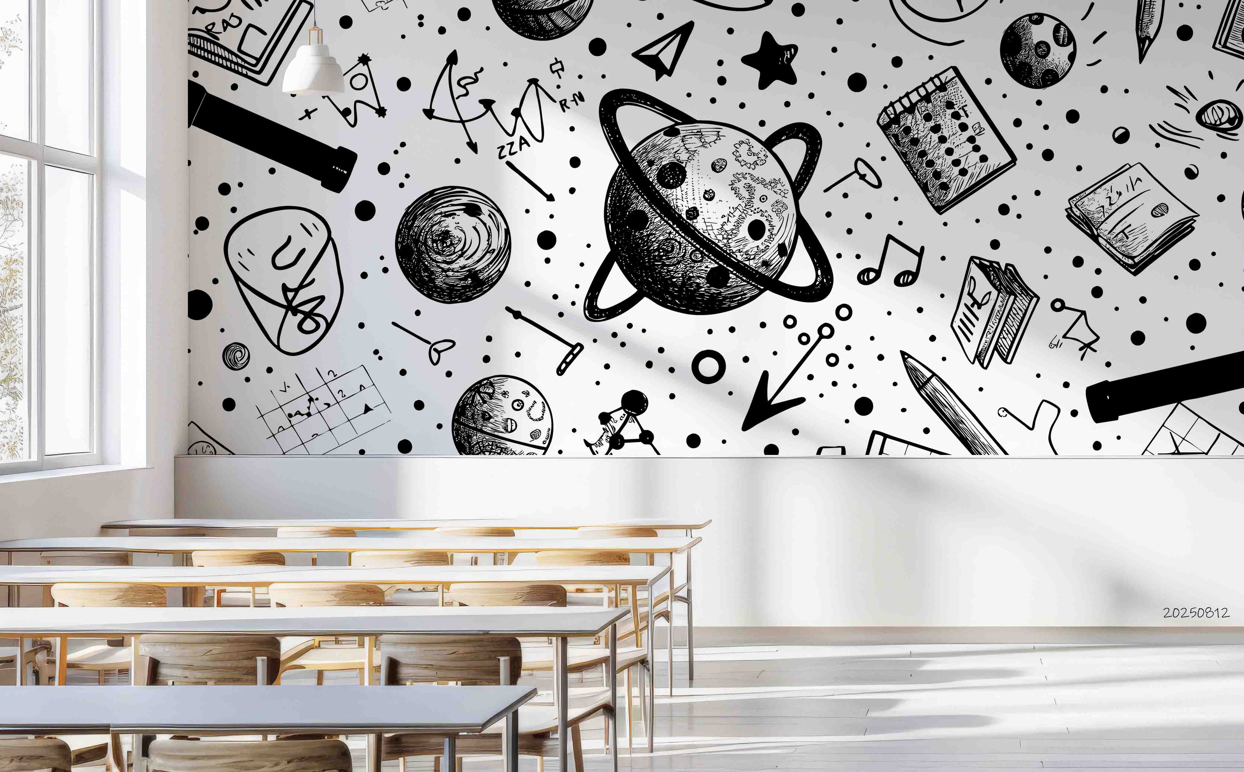 3D School STEM Science Lab Classroom Teaching Aid Wall Mural Wallpaper 51