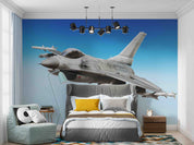 3D Military F16 Fighter Wall Mural Wallpaper GD 5469- Jess Art Decoration
