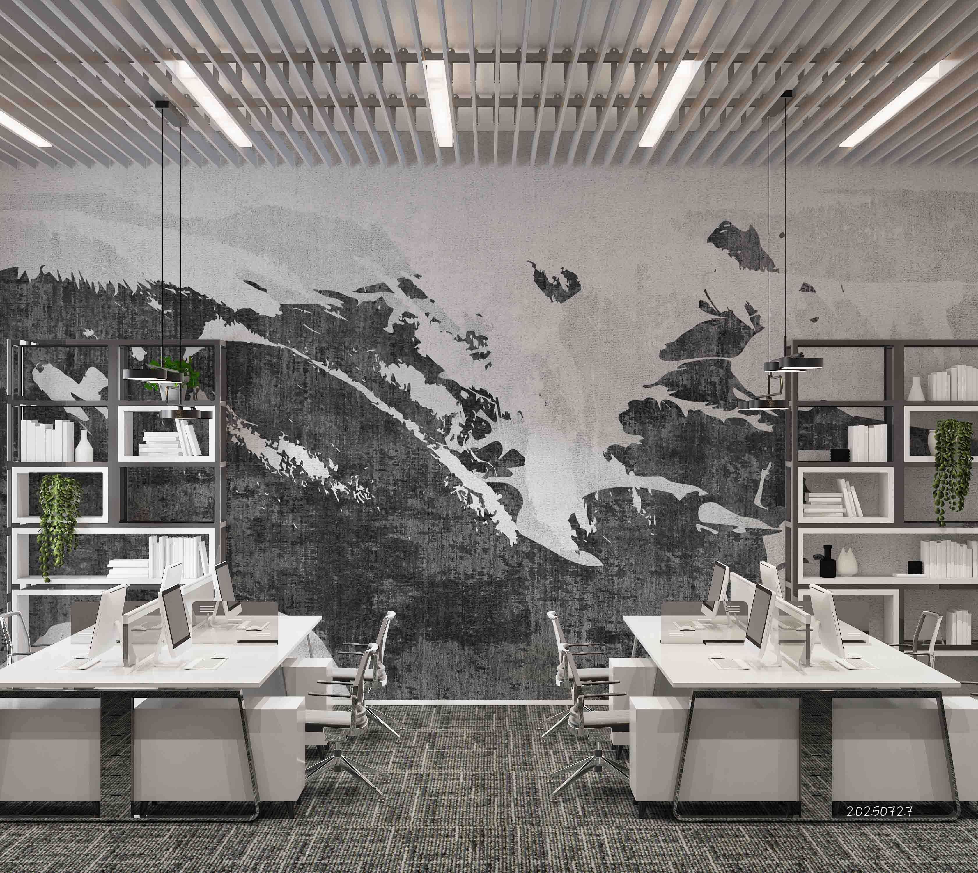 3D Office Business Commerce Modern Abstract Wall Mural Wallpaper 16