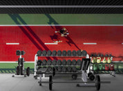3D Woman Man Stadium Running Line Wall Mural Wallpaper YXL 109