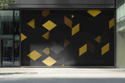 3D Retail Shop Store Market Trade Geometric Gold Black Wall Mural Wallpaper 9