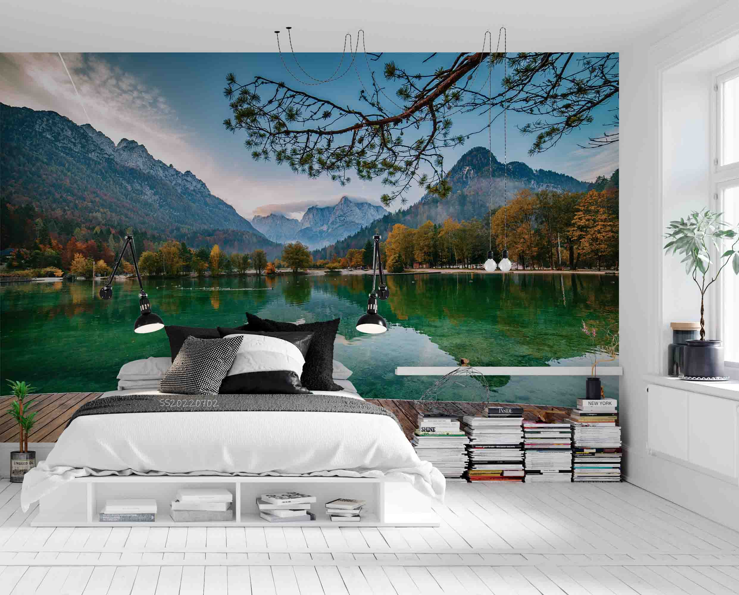 3D Jasna Lake Slovenia Wall Mural Wallpaper GD 5098- Jess Art Decoration
