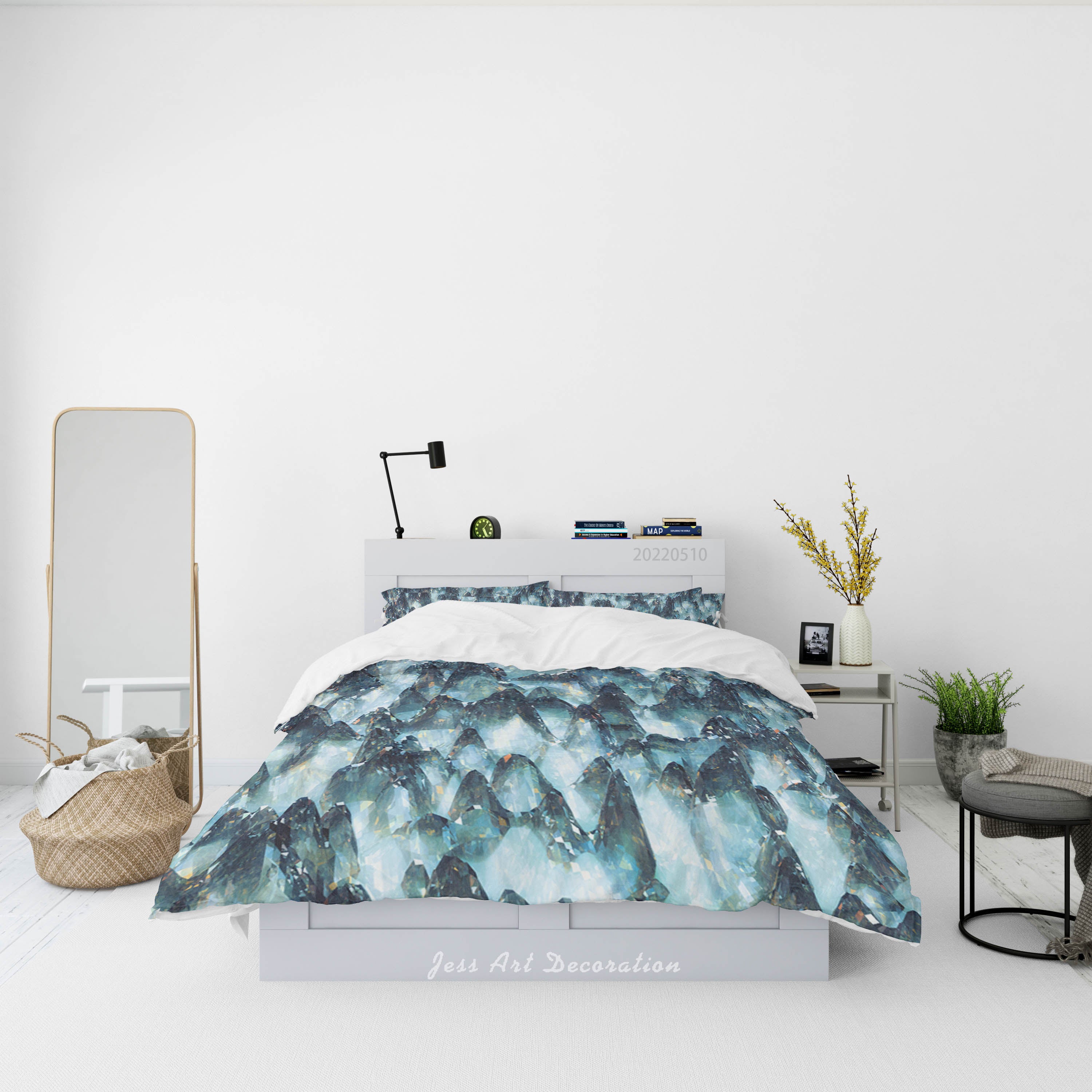 3D Mountain Fog Wave Quilt Cover Set Bedding Set Duvet Cover Pillowcase 26