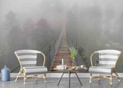 3D Mexico Oaxaca Fog Mountain Suspension Bridge Wall Mural Wallpaper GD 4218- Jess Art Decoration