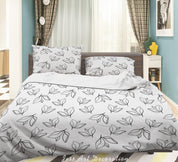 3D Leaf White Quilt Cover Set Bedding Set Duvet Cover Pillowcase 20