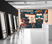 3D Barber Shop Hair Salon Haircut Specialist Wall Mural Wallpaper 19