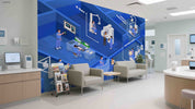 3D Clinic Hospital Rehabilitation Center Stomatology Dentistry Healthy Wall Mural Wallpaper JN 3