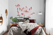 3D Floral Lotus Leaf Pond Wall Mural Wallpaper YXL 2956