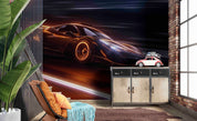 3D Brown Sports Car Wallpaper Wall Mural Wall Decor Wall Art Wall Sticker Remoable Wallpaper