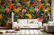 3D Flower Phalaenopsis Leaf Green Wall Mural Wallpaper YXL 510