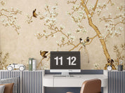 3D Chinese Magnolia Branch Bird Wall Mural Wallpaper GD 4722- Jess Art Decoration