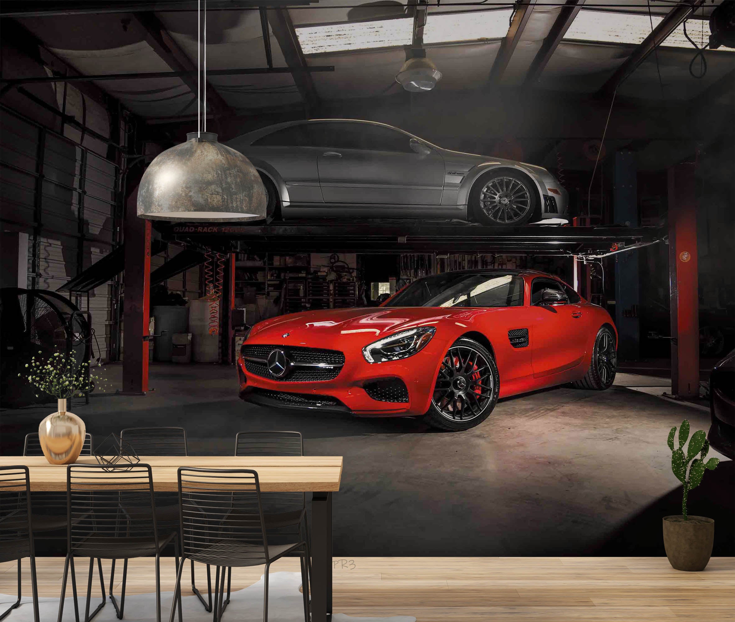 3D Garage Sports Car Wall Mural Wallpaper GD 3864- Jess Art Decoration