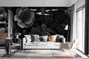 3D Abstract Black Floral Pattern Wallpaper Wall Mural Wall Decor Wall Art Wall Sticker Remoable Wallpaper