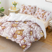 3D Floral Daisy Hand Drawn Quilt Cover Set Bedding Set Duvet Cover Pillowcases 588- Jess Art Decoration