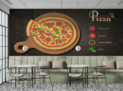 3D Restaurant Snack Bar Diner Fast Food Pizza Wall Mural Wallpaper 60