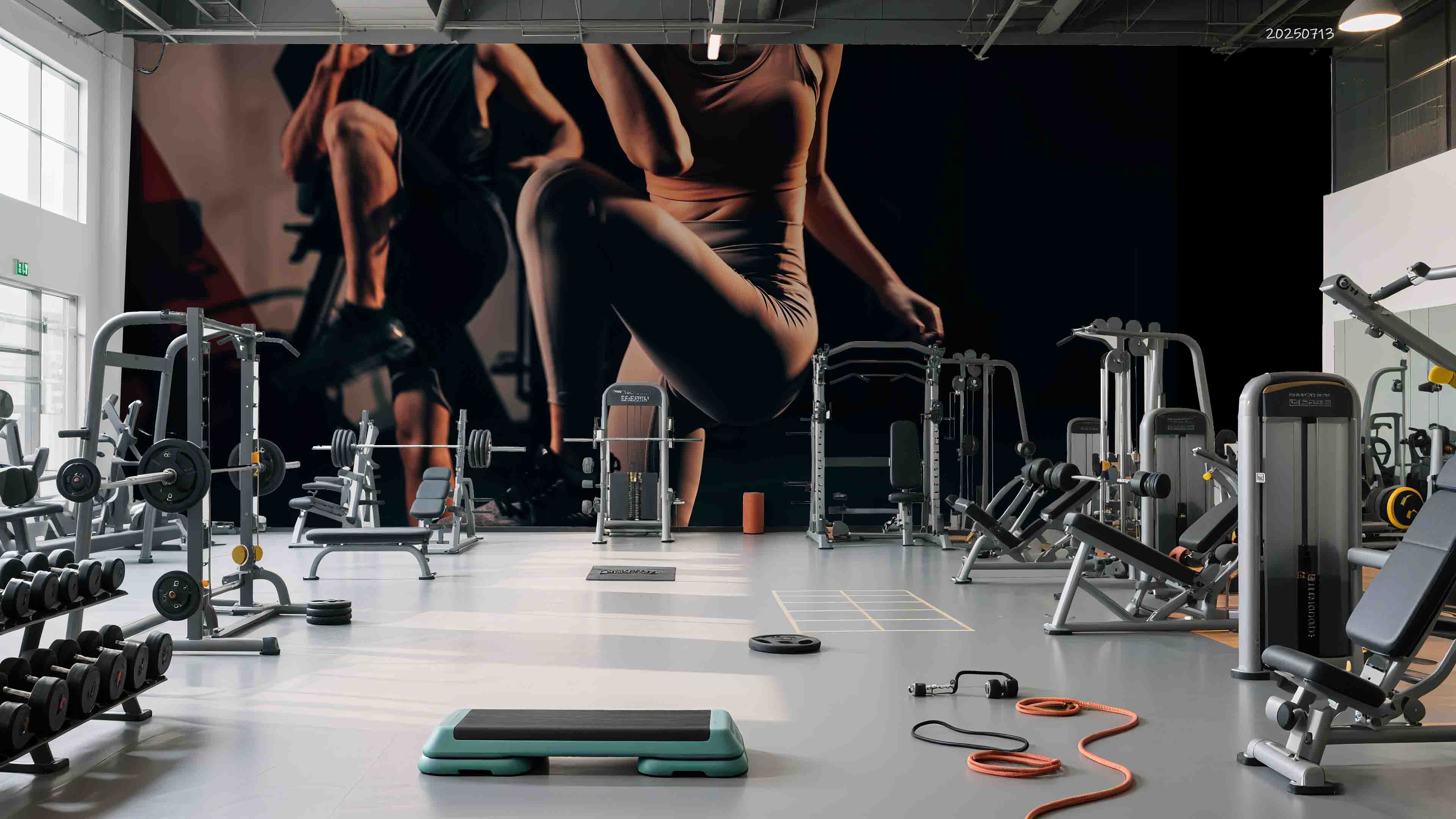 3D Gym Fitness Gymnasium Wall Mural Wallpaper 16