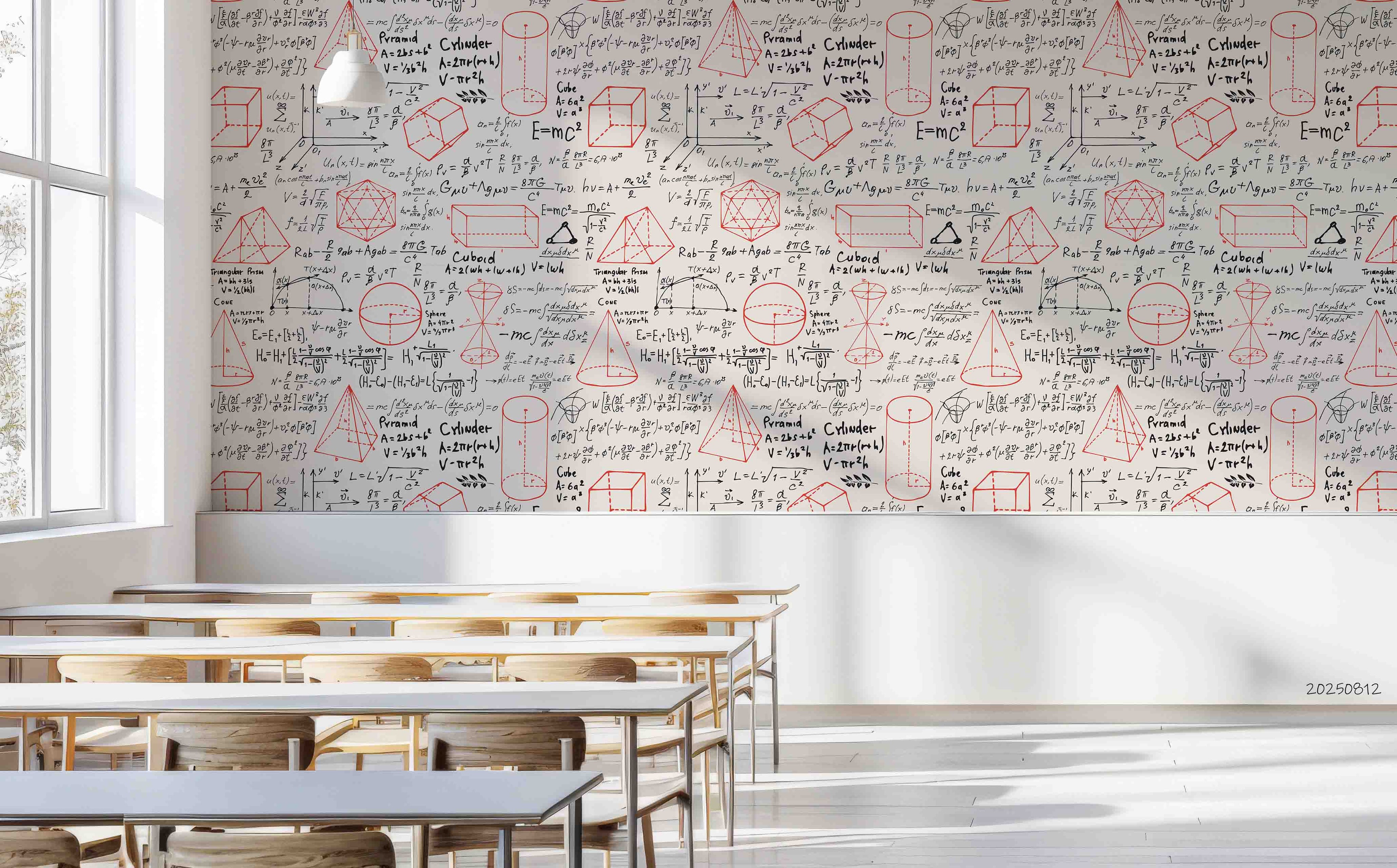 3D School STEM Science Lab Classroom Teaching Aid Math Wall Mural Wallpaper 9