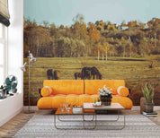 3D Sky Forest Grassland Animal Horse Scenery Wallpaper Wall Mural Wall Decor Wall Art Wall Sticker Remoable Wallpaper LQH