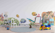 3D Childcare Nursery School Cartoon Sea Fish Kids Wall Mural Wallpaper JN 61
