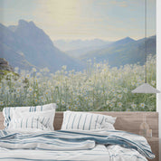 3D Sky Mountains Floral Nature Landscape Wallpaper Wall Mural Wall Decor Wall Art Wall Sticker Remoable Wallpaper LQH 27