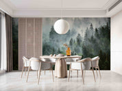 3D Forest Tree Fog Sky Wall Mural Wallpaper YXL 2513