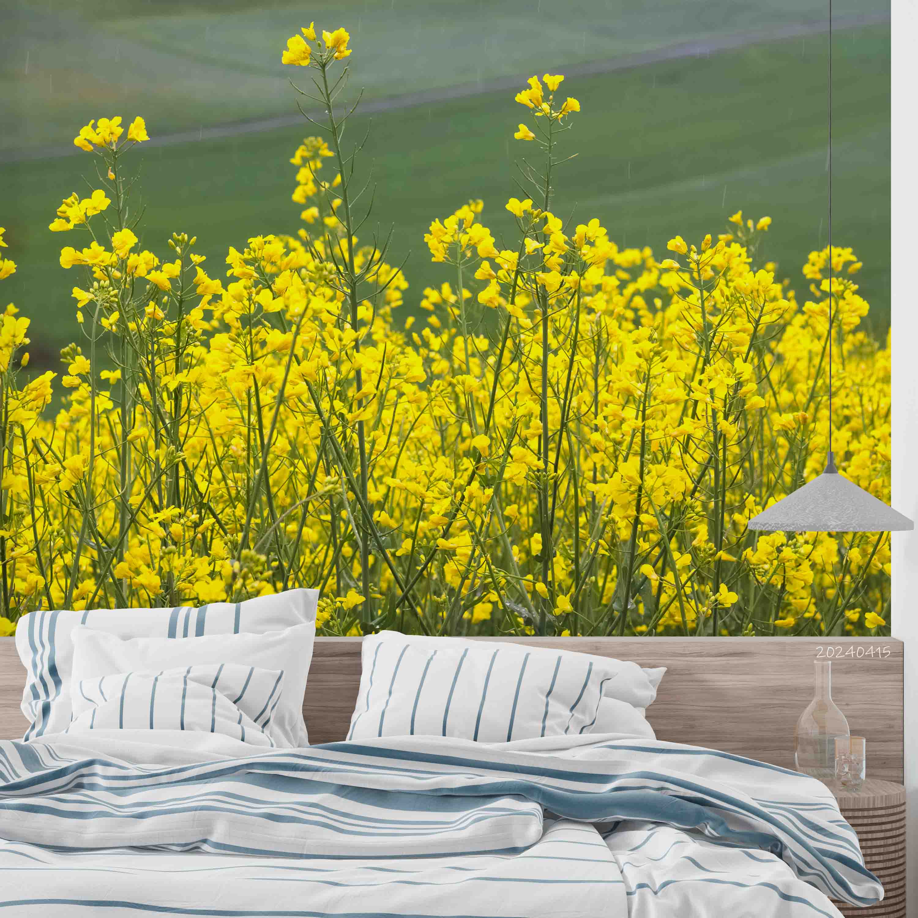 3D Yellow Rapeseed Field Wallpaper Wall Mural Wall Decor Wall Art Wall Sticker Remoable Wallpaper