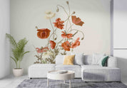 3D Vintage Poppies Wall Mural Wallpaper GD 3414- Jess Art Decoration