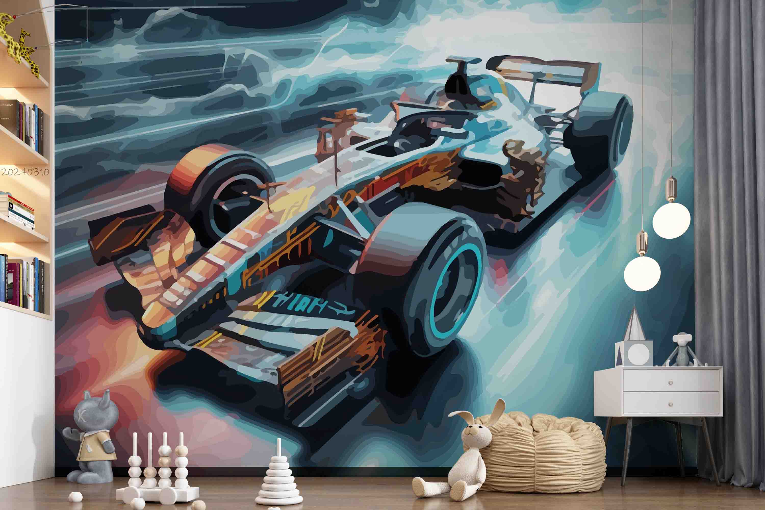 3D F1 Formula One Racing Wallpaper Wall Mural Wall Decor Wall Art Wall Sticker Remoable Wallpaper