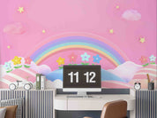 3D Pink Rainbow Background pink rainbow background mural wall mural wallpaper for girls bedroom - view 6