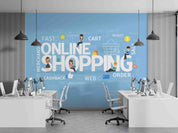 3D Office Business Commerce Technology Online Shopping Wall Mural Wallpaper 11