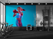 3D Gym Fitness Dumbbell Wall Mural Wallpaper 3