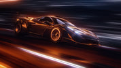 3D Brown Sports Car Wallpaper Wall Mural Wall Decor Wall Art Wall Sticker Remoable Wallpaper