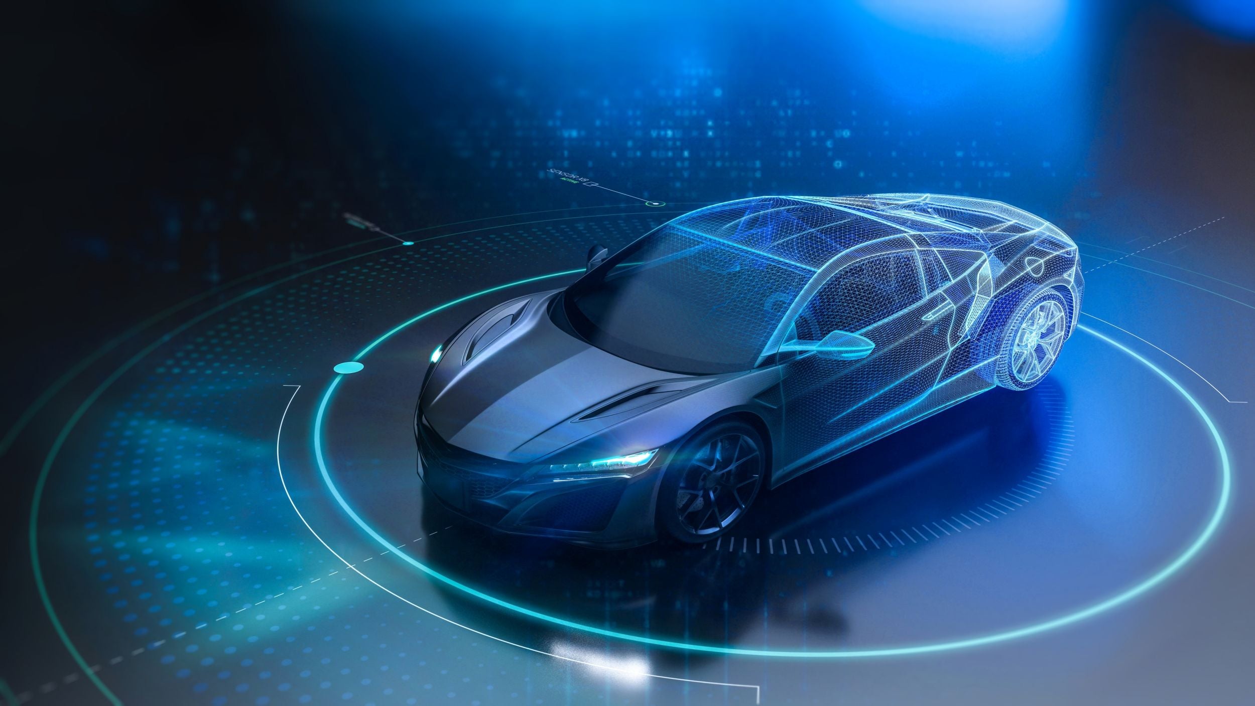 3D Blue Sports Car Wallpaper Wall Mural Wall Decor Wall Art Wall Sticker Remoable Wallpaper