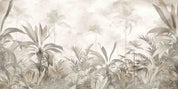 3D Forest Tree Cloud Sky Fog Gray Wall Mural Wallpaper YXL 553