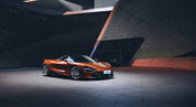 3D Orange Sports Car Wallpaper Wall Mural Wall Decor Wall Art Wall Sticker Remoable Wallpaper