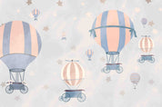 3D Hydrogen Balloon Star Sky Blue Wall Mural Wallpaper YXL 359